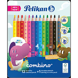 Pelikan Crayon de couleur combino, étui en métal de 12 ()