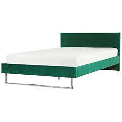 Beliani Lit double en velours vert 180 x 200 cm BELLOU