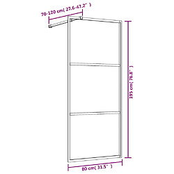 vidaXL Paroi de douche avec verre ESG transparent rouge 80x195 cm pas cher