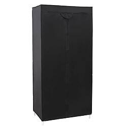 Avis Helloshop26 Armoires penderie tissu meuble de rangement noir 160 cm 2012030