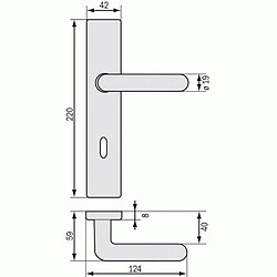 Vachette Béquille double seule blanche pour Ensemble sur plaque ou rosace en polyamide - ARCOLOR 710