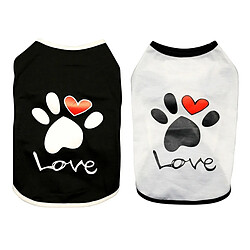 Avis Wewoo Vêtements pour animaux de compagnie Dog Love Pattern Gilet de chienTaille XS Noir