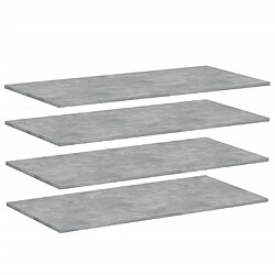 vidaXL Panneaux de bibliothèque 4 pcs gris béton bois d’ingénierie