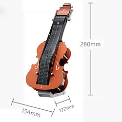 Avis Modèle De Physique En Métal Bricolage Violon Boîte à Musique Assemblage Kit Manuel Rouge