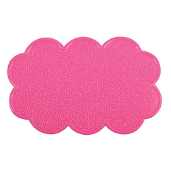 MSV Lot de 4 Tapis antiderapants de douche ou baignoire PVC NUAGES 14,5x9cm Fushia