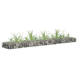 Maison Chic Jardinière,Lit surélevé - Bac à fleurs - pot de fleur à gabion Acier galvanisé 180x30x10 cm -GKD67683