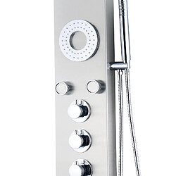 K20 Colonne de Douche Hydromassante K2O Lusso Spa 20x7x140cm avec Robinet Thermostatique, 5 Jets, Effet Pluie, Douchette pas cher