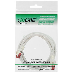 Avis Câble de raccordement InLine® S / FTP PiMF Cat.6 250 MHz sans cuivre, sans halogène, blanc, 1,5 m