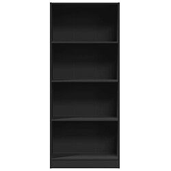 Avis vidaXL Bibliothèque noir 60x24x143 cm bois d'ingénierie