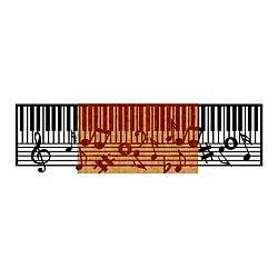 EPIKASA Décoration Murale en Métal et Bois Pianoforte