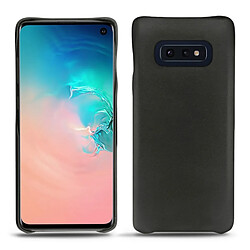 Coque cuir Samsung Galaxy S10E - Coque arrière - Noir ( Nappa / Black ) - NOREVE