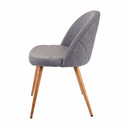 Avis Mendler 4x chaise de salle à manger HWC-D53, fauteuil, style rétro années 50, en tissu ~ gris foncé