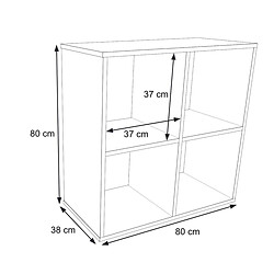 Kobi Etagère cube Loni 2x2 gris