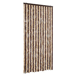 vidaXL Rideau anti-mouches beige et marron clair 100x230 cm chenille