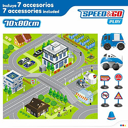 Avis Tapis de jeu Speed & Go Accessoires Voitures Route Tissu Plastique (6 Unités)