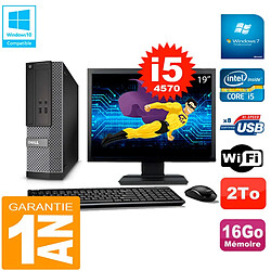 PC DELL 3020 SFF Ecran 19" Core I5-4570 RAM 16Go Disque 2 To Wifi W7 - Occasion