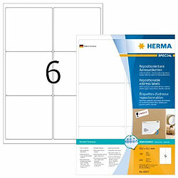 Herma 10317 Étiquettes movables/amovibles 99,1 x 93,1 A4 600 pièces Blanc