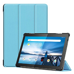 Etui en PU support triple bleu clair pour votre Lenovo Tab M10 TB-X605F