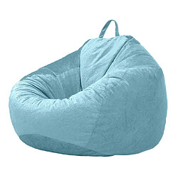 Couverture de sac de fèves de stockage en daim avec peluche enfants 60x70cm Bleu pas cher