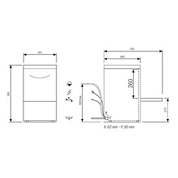 Avis Lave verre professionnel avec adoucisseur - 350 x 350 mm - Elettrobar