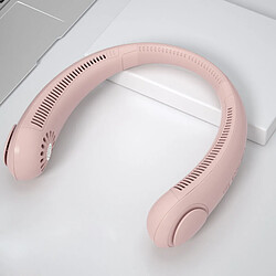 (Pink) Portable Bladeless Hands-free Cooling Fan Neck Fan