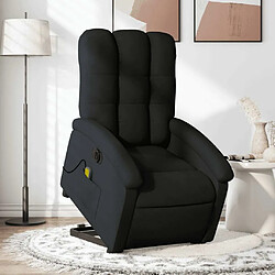 Maison Chic Fauteuil Relax pour salon, Fauteuil inclinable de massage électrique Noir Tissu -GKD22314