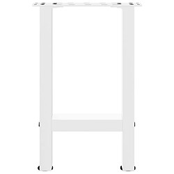 Acheter vidaXL Pieds de table basse blanc 2 pcs 38x(42-43) cm acier