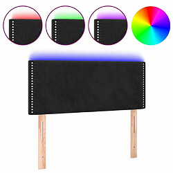 Maison Chic Tête de lit moderne à LED lumineuse pour chambre - Décoration de lit Noir 90x5x78/88 cm Velours -MN61216