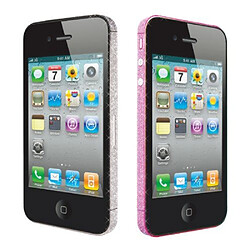 Ozaki iCoat Bling Bling IC856B Bumper Sticker de Protection pour iPhone 4S Rose / Gris