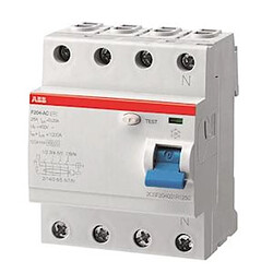 interrupteur différentiel - 4 pôles - abb f204 - 40a - 30 ma - type a - abb 2csf204123r1400