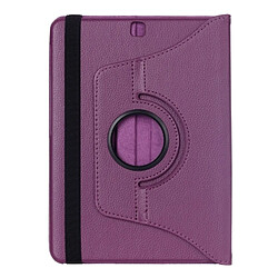 Avis Wewoo Housse Étui Violet pour Samsung Galaxy Tab S2 9,7 Litchi Texture 360 degrés rotation en cuir avec support multifonctionnel