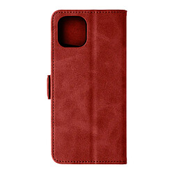 Avizar Étui Samsung Galaxy A03 Similicuir Porte-carte Double languette magnétique Rouge