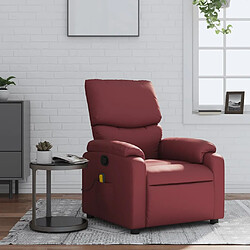 Maison Chic Fauteuil de massage inclinable,Fauteuil luxe de relaxation Rouge bordeaux Similicuir -MN71176