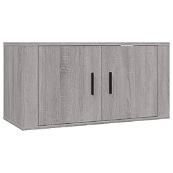 Avis vidaXL Ensemble de meubles TV 2 pcs Sonoma gris Bois d'ingénierie