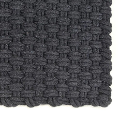 vidaXL Tapis rectangulaire Anthracite 120x180 cm Coton