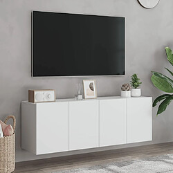 Avis vidaXL Meubles TV muraux 2 pcs blanc 60x30x41 cm