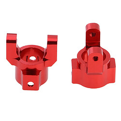 2pcs Aluminium C Carrier Hub L / R pour HSP 94180 1/10 4WD Rock Crawler Rouge pas cher