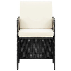 Avis Maison Chic Lot de 4 Chaises de jardin,Fauteuil d'extérieur Résine tressée Noir -MN14756