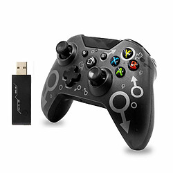 Chrono Manette sans fil 2.4G pour Xbox One, manette de jeu sans fil pour manette Xbox Manette de jeu pour Xbox One / One S / One X / One Elite / Xbox Series X / PS3 / PC(noir)