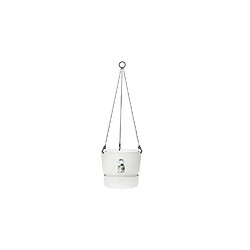 ELHO Pot de fleurs a suspendre Greenville 24 - Extérieur - Ø 23,9 x H 20,3 cm - Blanc