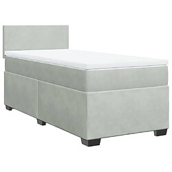 Avis Vidaxl Sommier à lattes de lit et matelas Gris clair 80x200 cm Velours