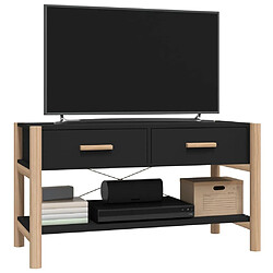 Acheter Maison Chic Meuble TV scandinave - Banc TV pour salon Noir 82x38x45 cm Bois d'ingénierie -MN27506