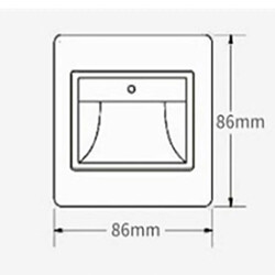 Universal 5W Induction du corps humain Économie d'énergie Lumière LED Escalier Marche Lumière Marche Pied Lampe Type 86 Hôtel Encastré (lumière blanche) pas cher