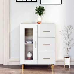 vidaXL Buffet Blanc brillant 69,5x34x90 cm Bois d'ingénierie