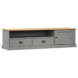 Maison Chic Meuble TV scandinave - Banc TV pour salon VIGO gris 156x40x40 cm bois massif de pin -MN92663