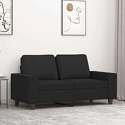 Maison Chic Canapé à 2 places,Sofa de Salon,Canapé droit Noir 120 cm Tissu -GKD353842