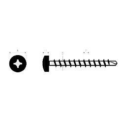 Vis auto-perceuse à tête cylindrique crantée Phillips zinguée DIN 7504-N 4,2X16 boîte de 500 - ULTIMA - 15142159