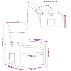 vidaXL Fauteuil inclinable Marron Similicuir pas cher