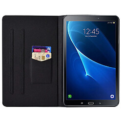 Etui en PU anti-chocs avec support et porte-cartes pour votre Samsung Galaxy Tab A 10.1 (2016) T580/T585 - imprimé léopard