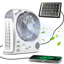 Ventilateur portable multifonctionnel 6-en-1 avec Alimentation solaire V3V3--